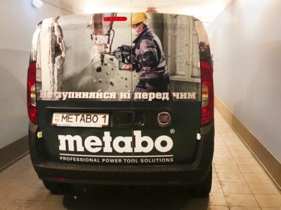 Оклейка коммерческих автомобилей компании Metabo