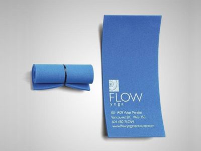 Оригинальная визитка Flow Yoga Уникальная визитная карточка салона для йоги. Flow